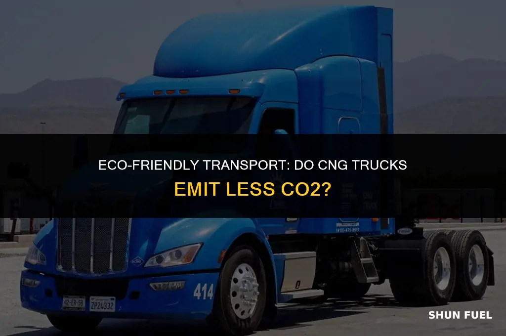 does cng trucks produce less co2