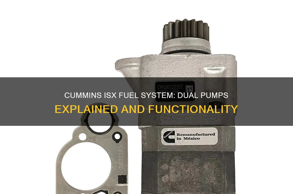 does cummins isx have two fuel pumps
