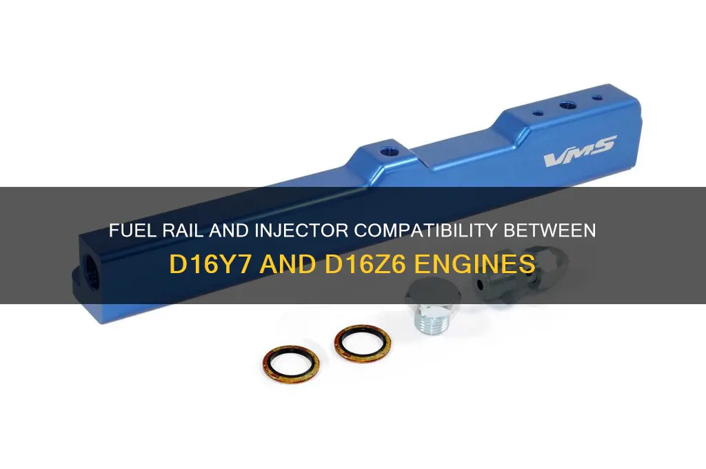 does d16y7 fuel rail and injectors fit a d16z6 head