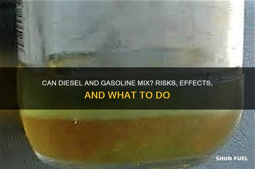 does desiel and fuel mix
