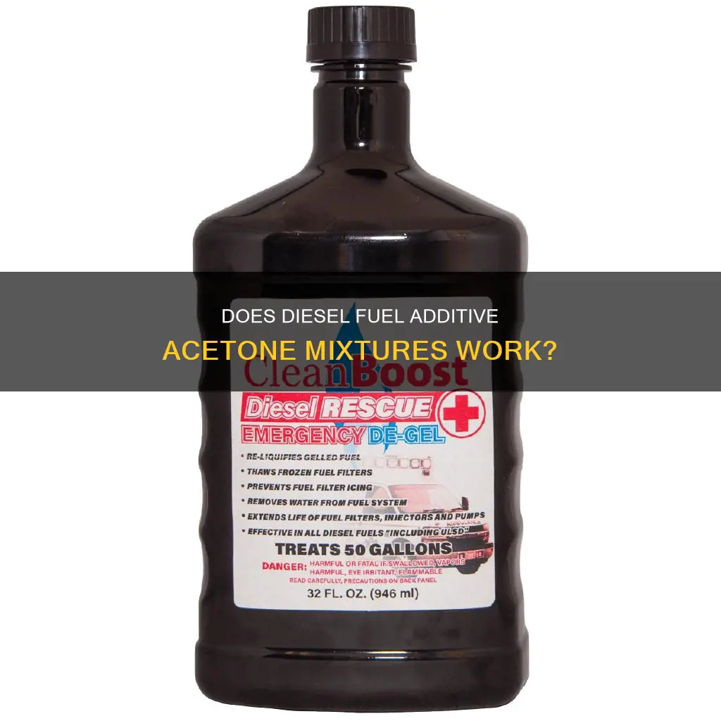 does diesel fuel aditives use acetone
