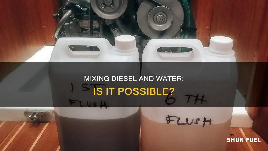 does diesel fuel and water mix