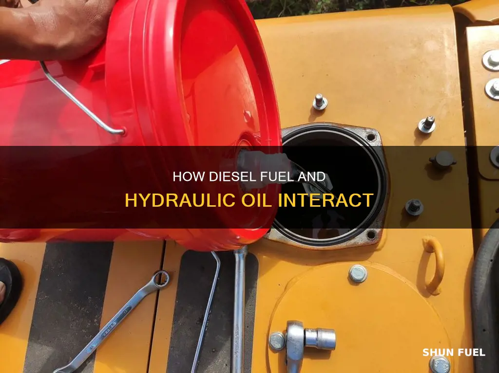 does diesel fuel float on hydraulic oil