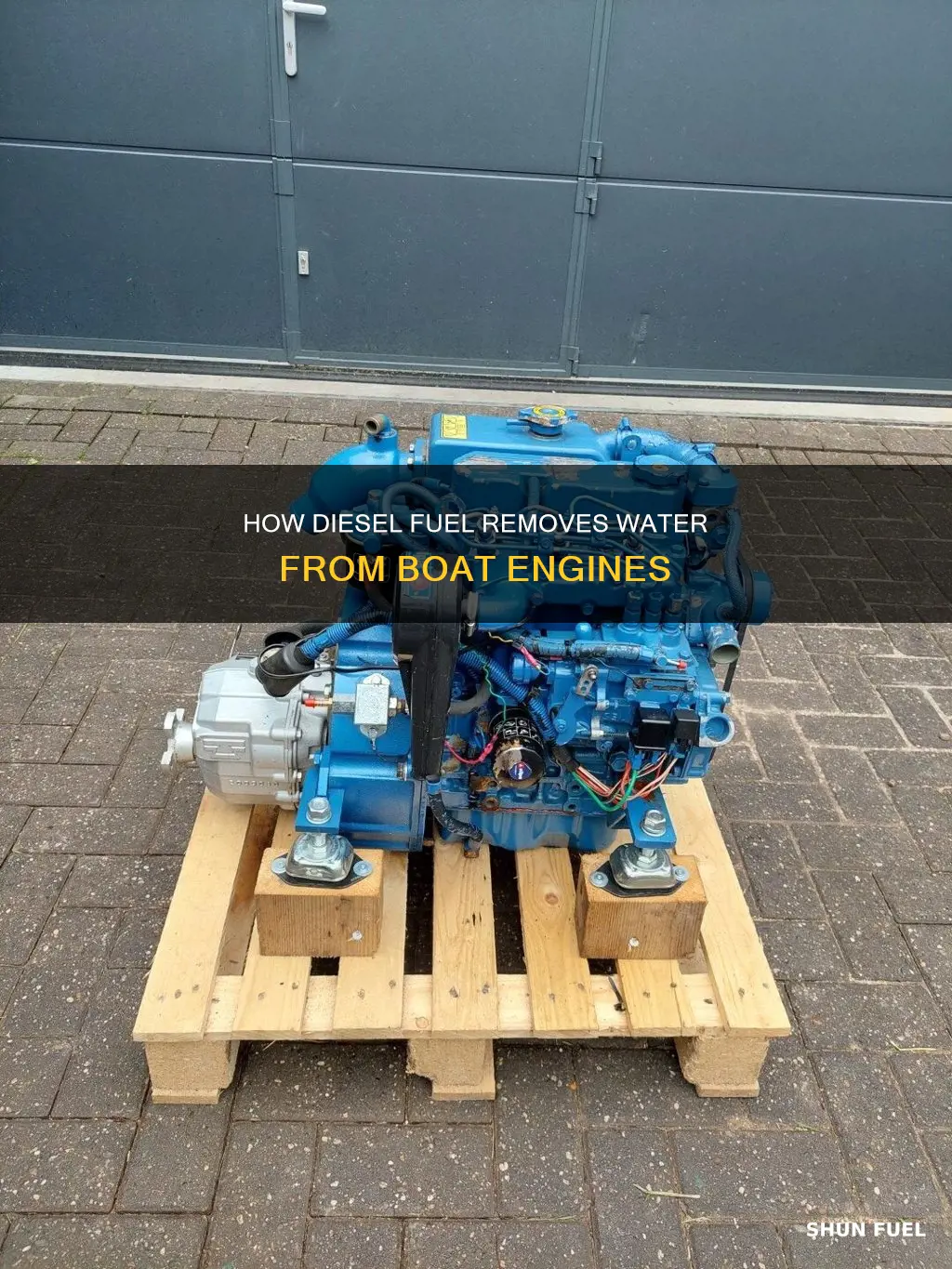 does diesel fuel get water out of the boat engine
