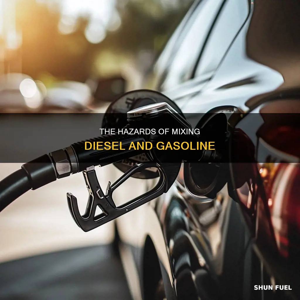 does diesel fuel mixed with gasoline