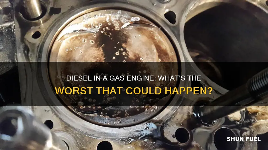 does diesel fuel ruin a gas engine