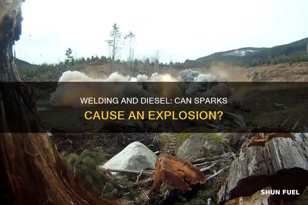 does diesel fuel start on fire from welding