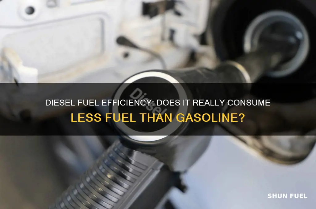 does diesel use less fuel