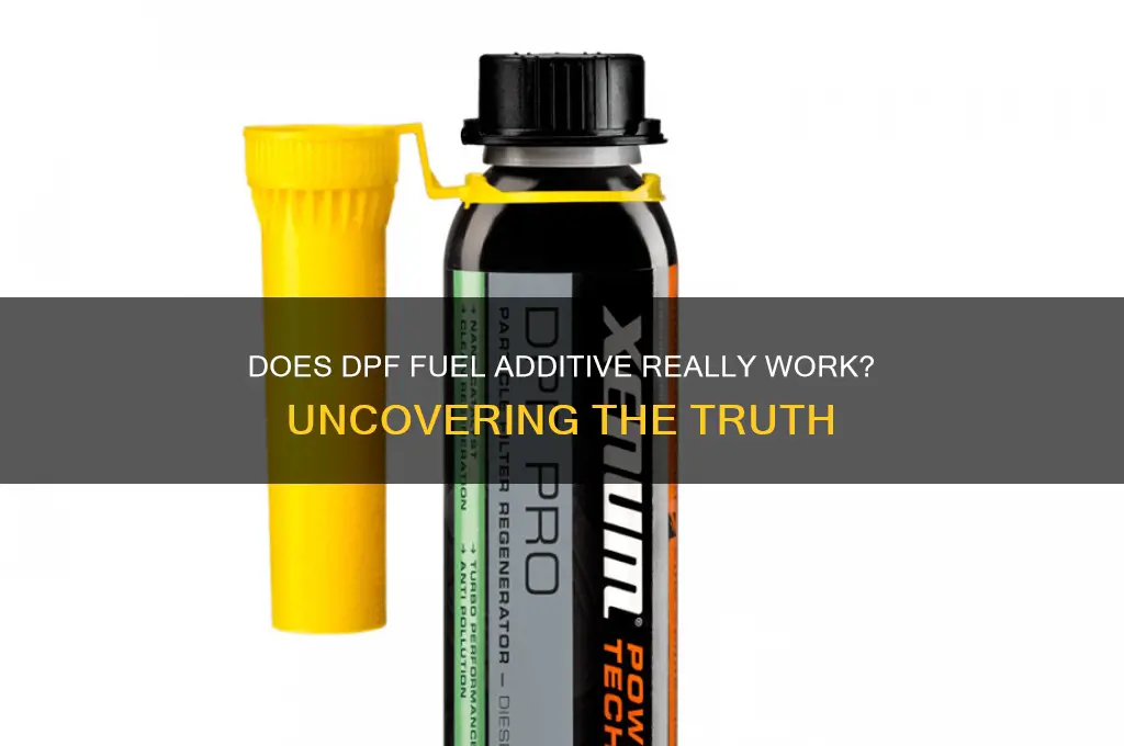 does dpf fuel additive work