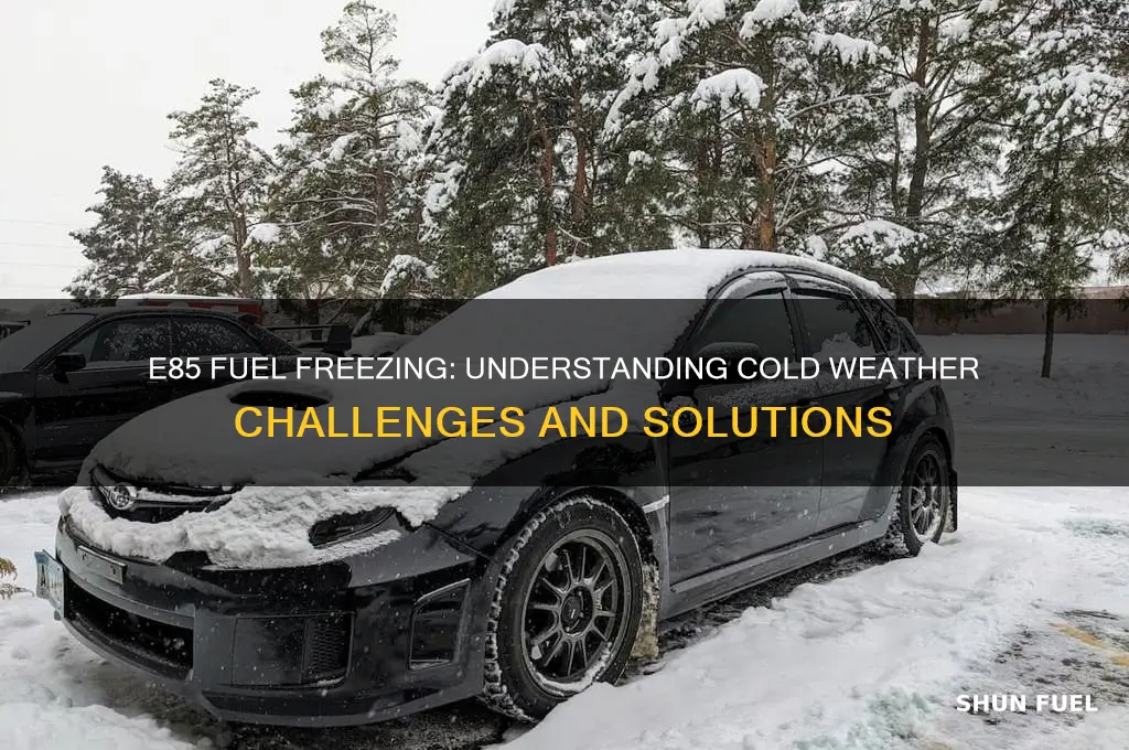 does e85 fuel freeze