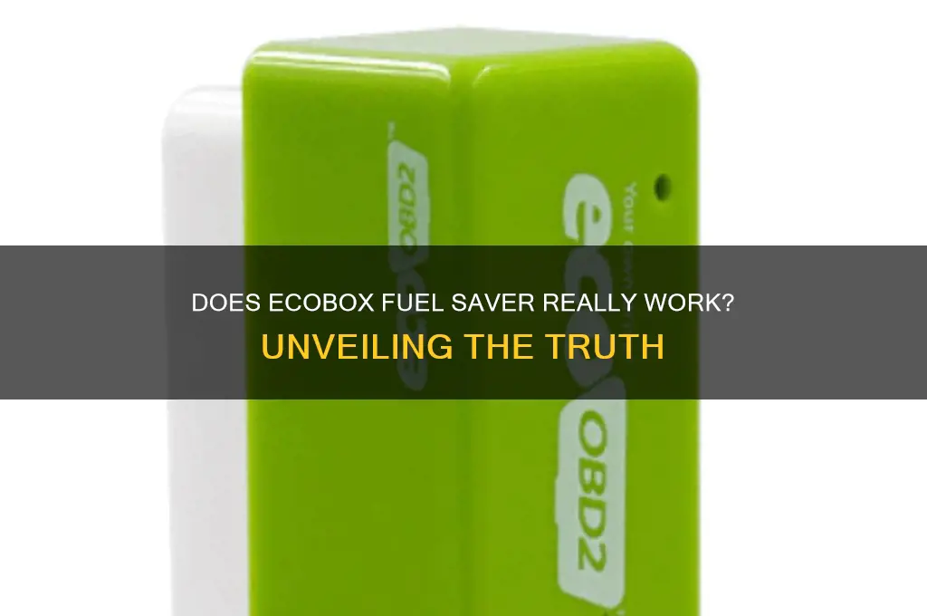 does ecobox fuel saver work