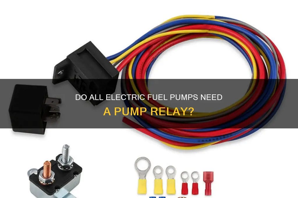 does every electric fuel pump require apump relay