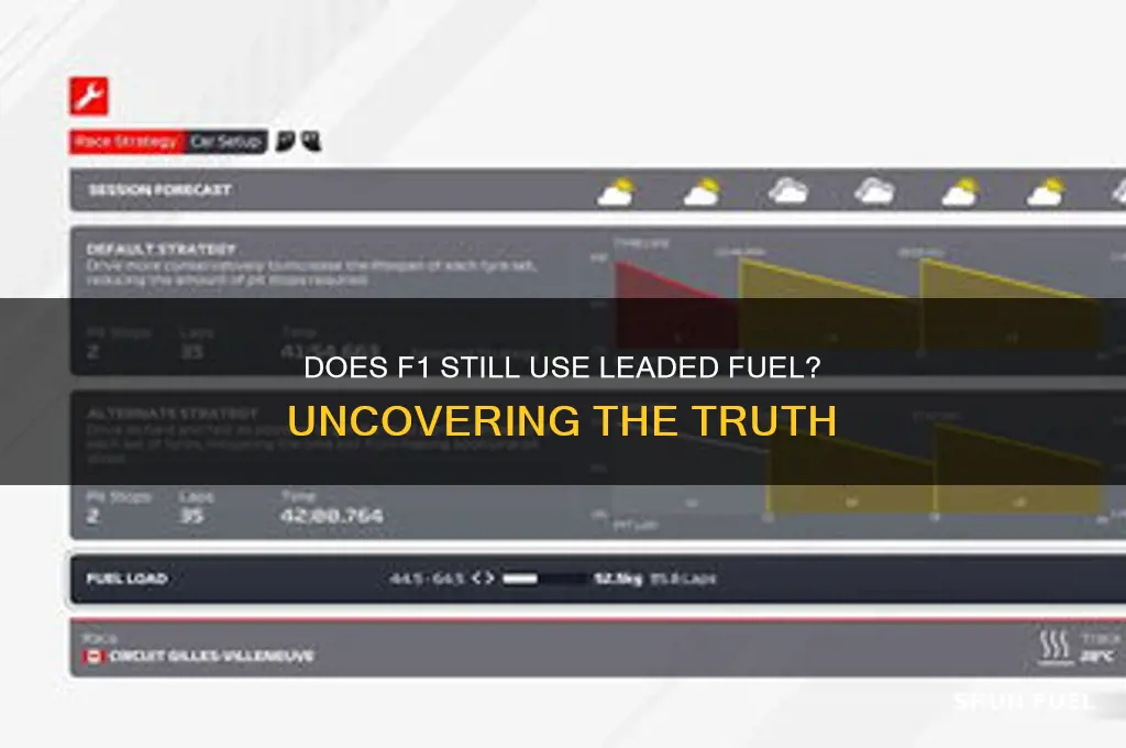 does f1 use leaded fuel