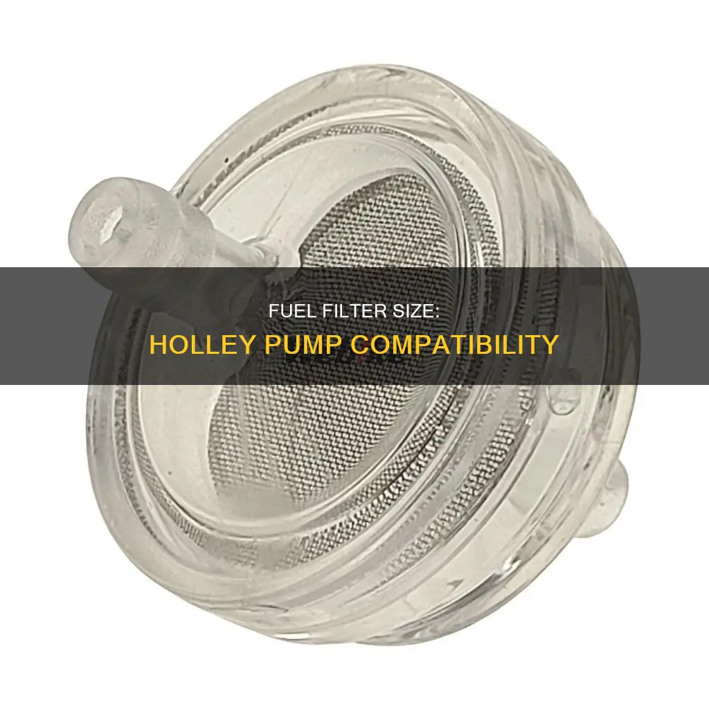 does fuel filter size matter with holley fuel pump