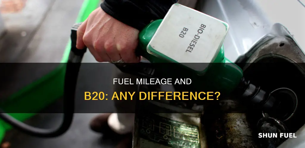 does fuel mileage change runnign b20