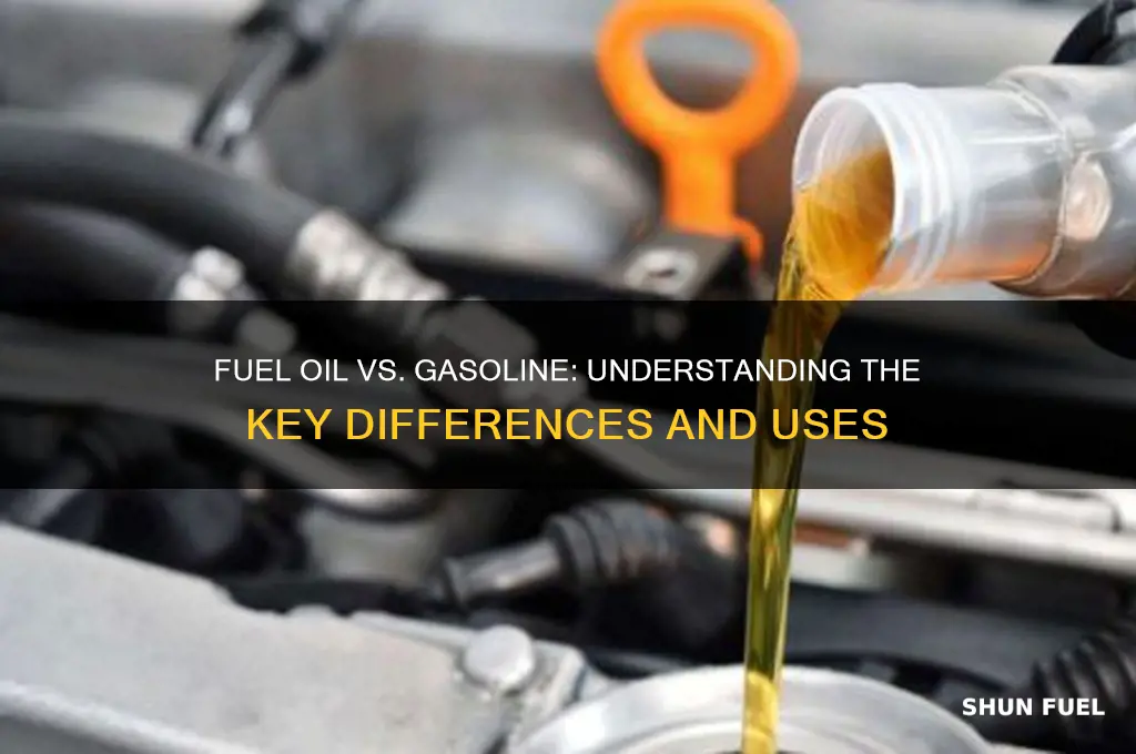 does fuel oil mean gasoline