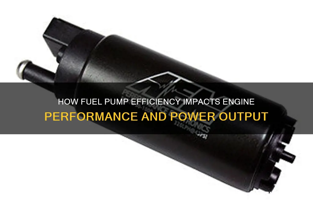 does fuel pump affect performance