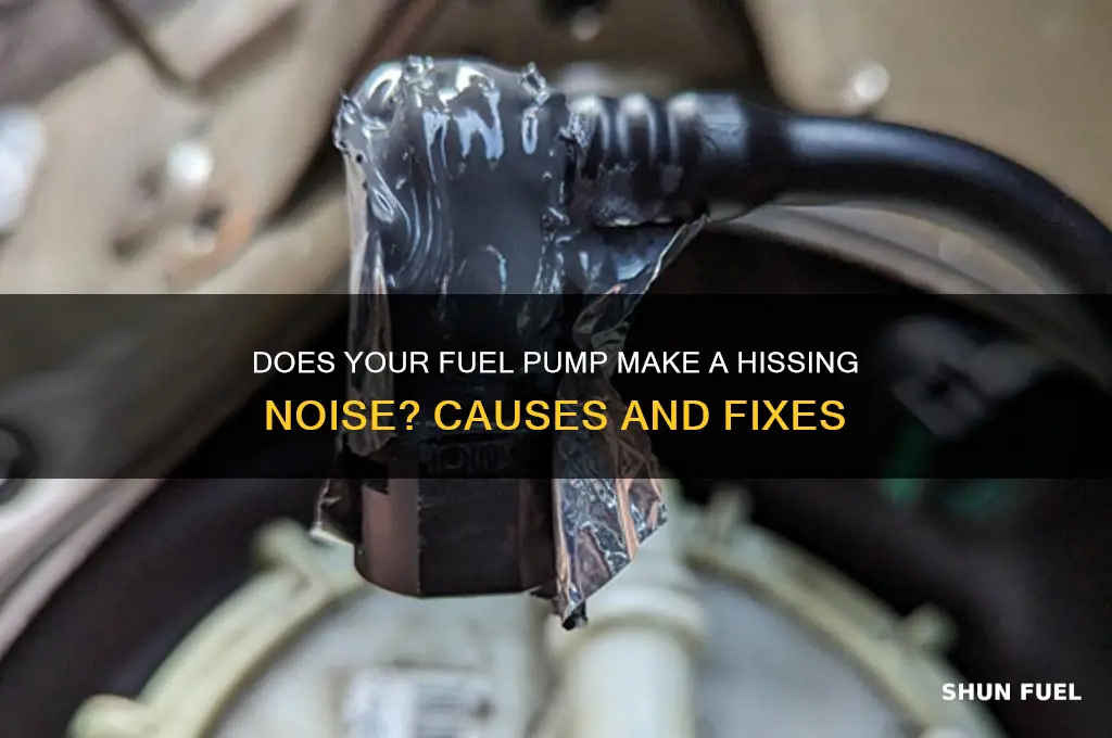 does fuel pump make hissing noise