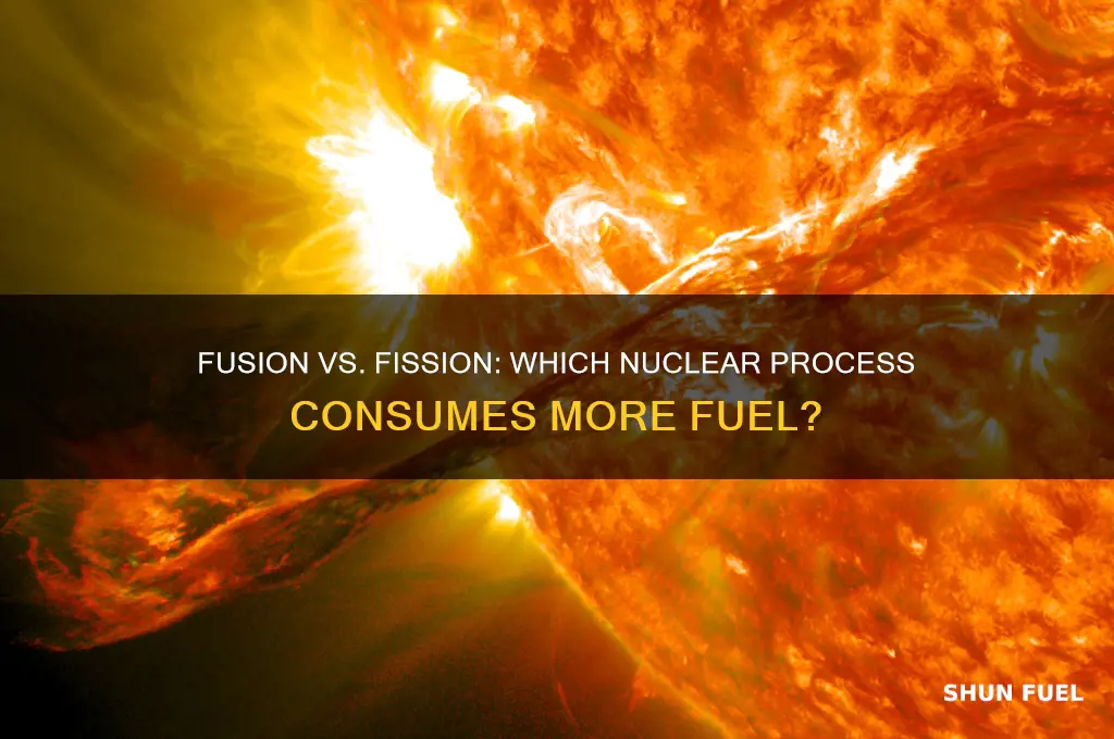 does fusion or fision use more fuel