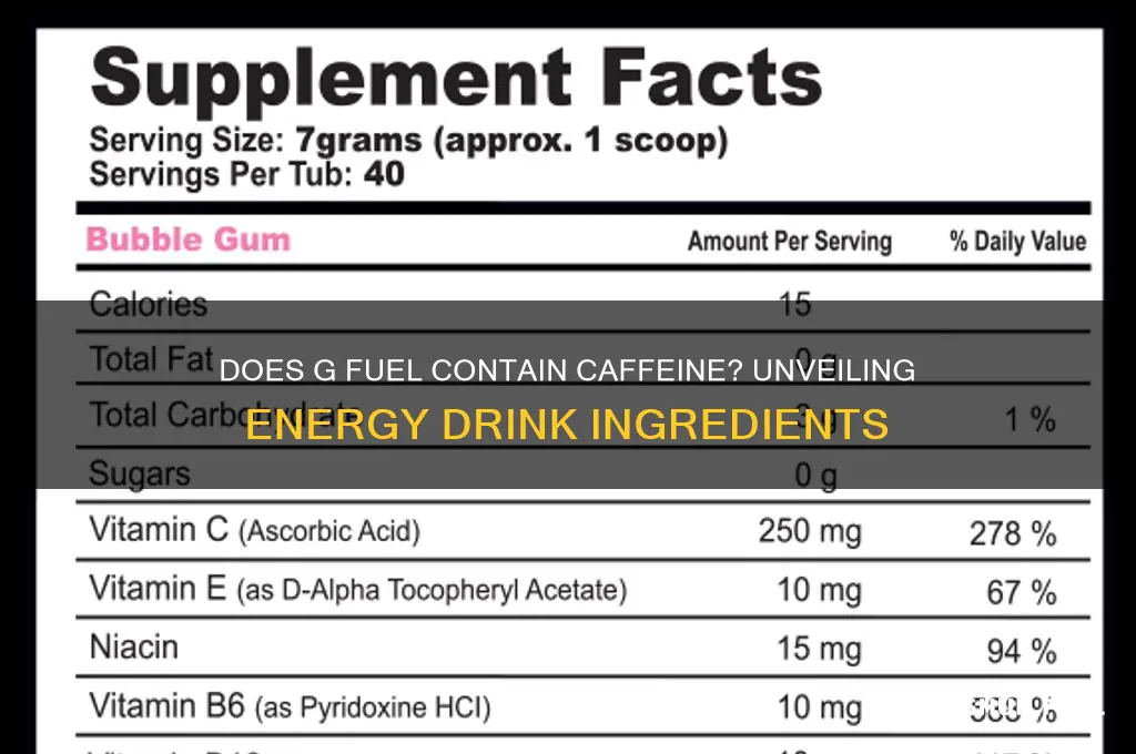 does g fuel contain caffeine