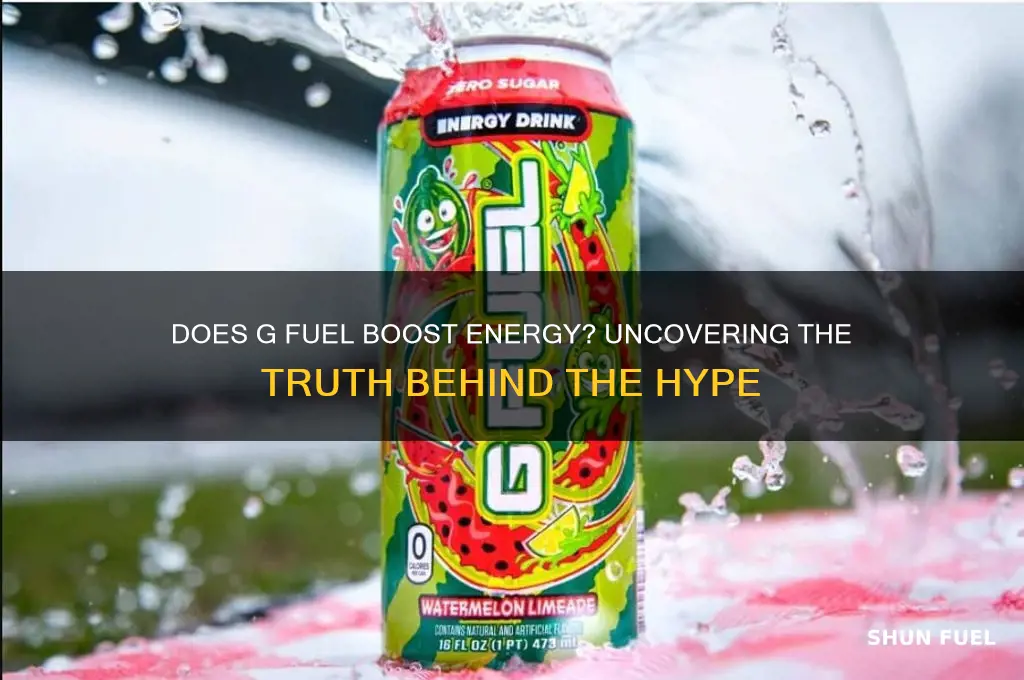 does g fuel give energy