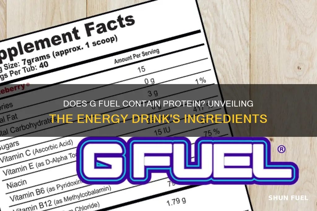 does g fuel have protein