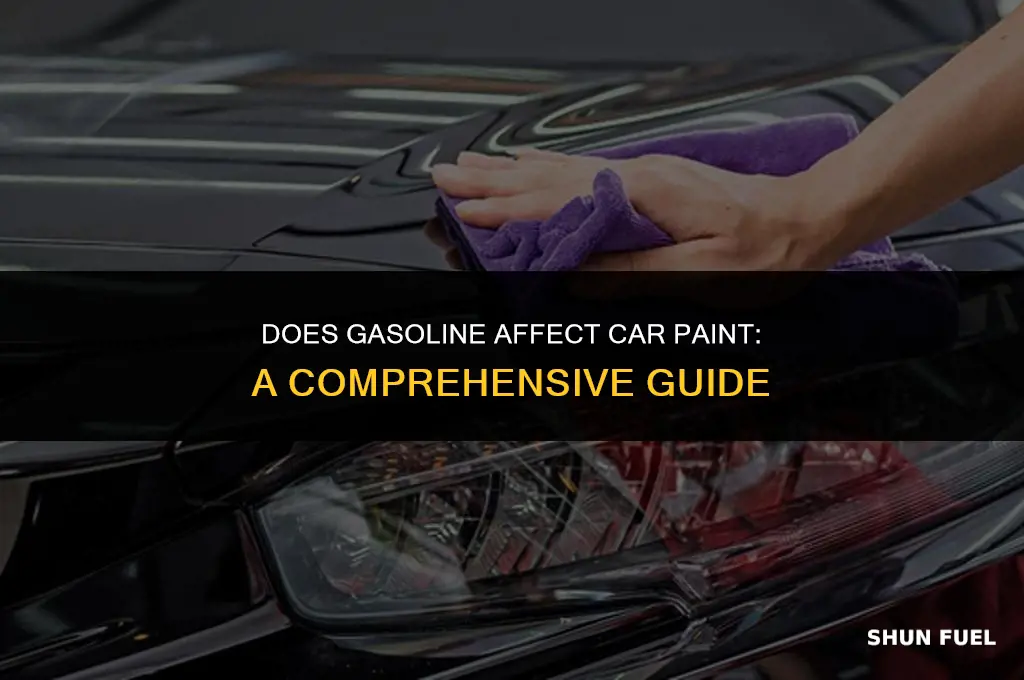 does gasoline affect car paint