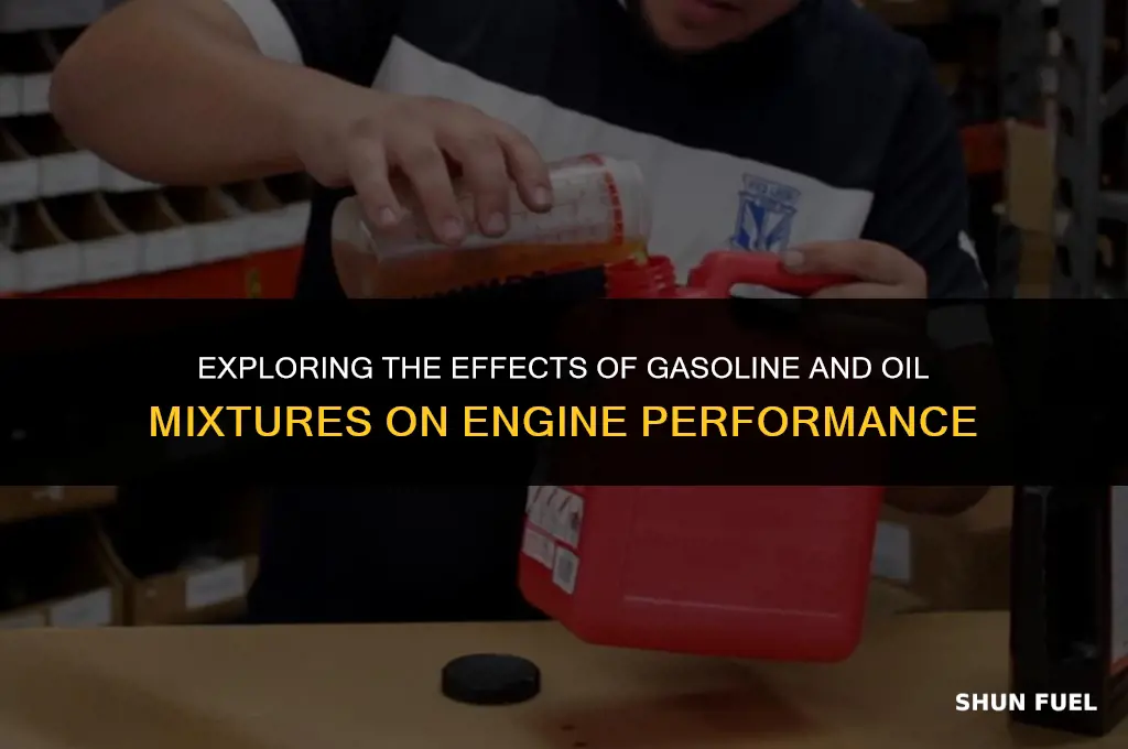 does gasoline and oil in it