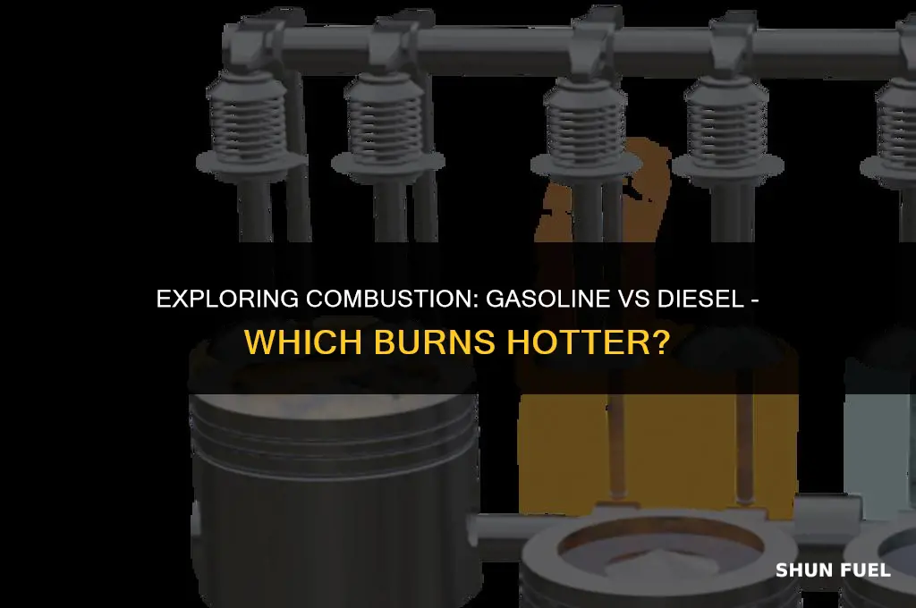 does gasoline burn hotter than diesel