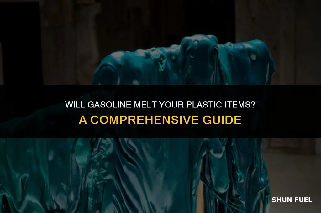 does gasoline burn plastic