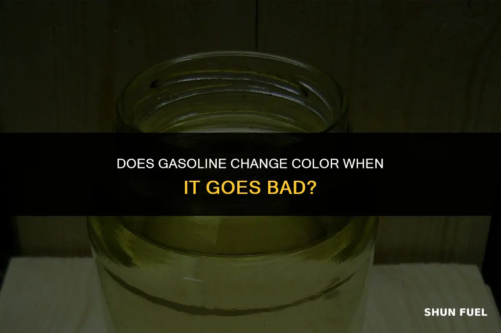 does gasoline change color when it goes bad