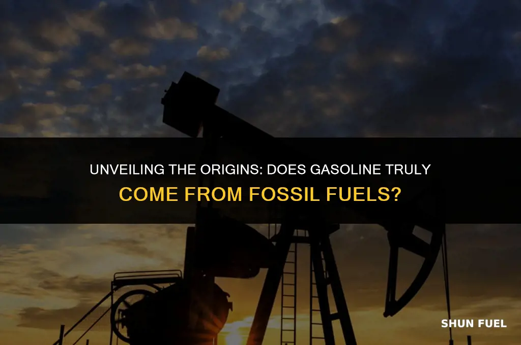 does gasoline come from fossil fuels