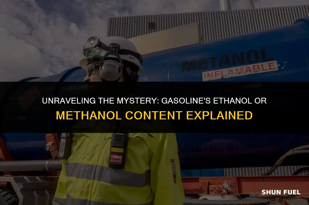 does gasoline contain ethanol or methanol