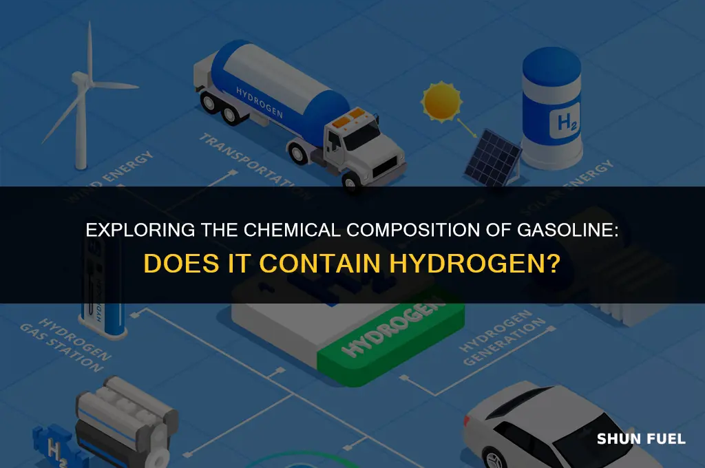 does gasoline contain hydrogen