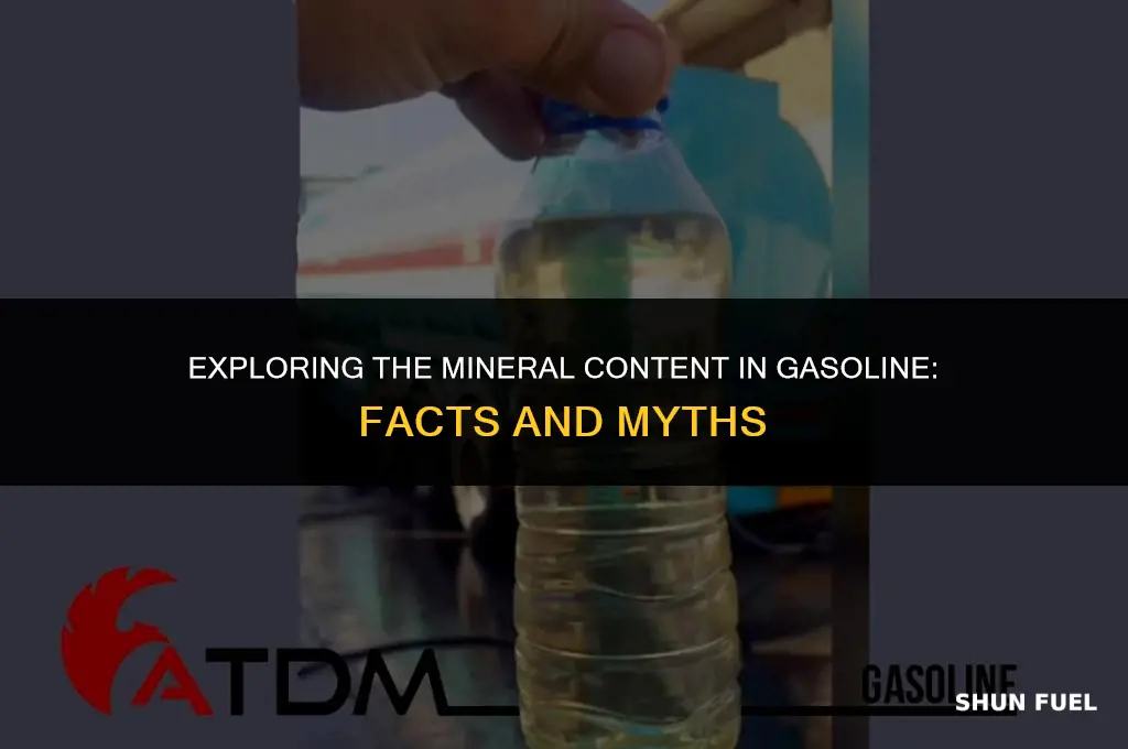 does gasoline contain minerals