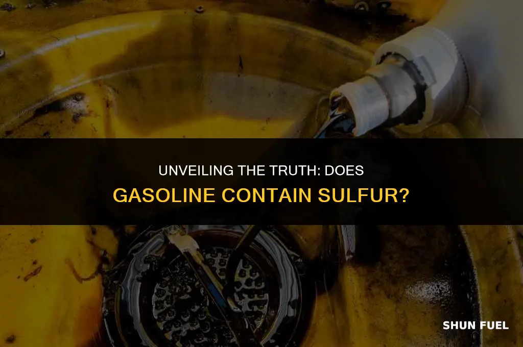 does gasoline contain sulfur