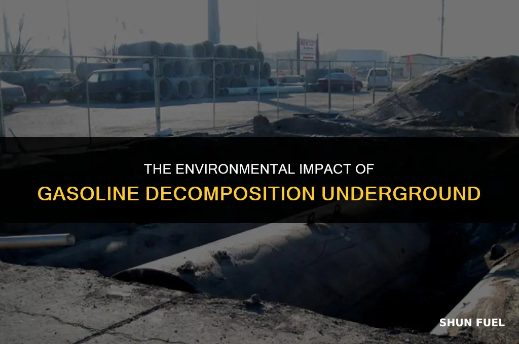 does gasoline decompose in the ground