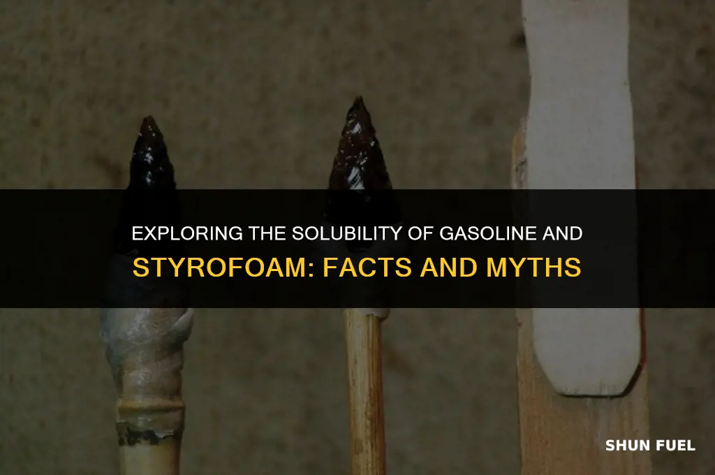 does gasoline disolve syrofoam