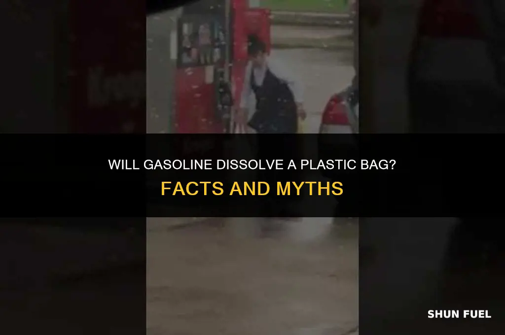 does gasoline disovle a plastic bag