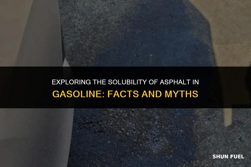does gasoline dissolve asphalt