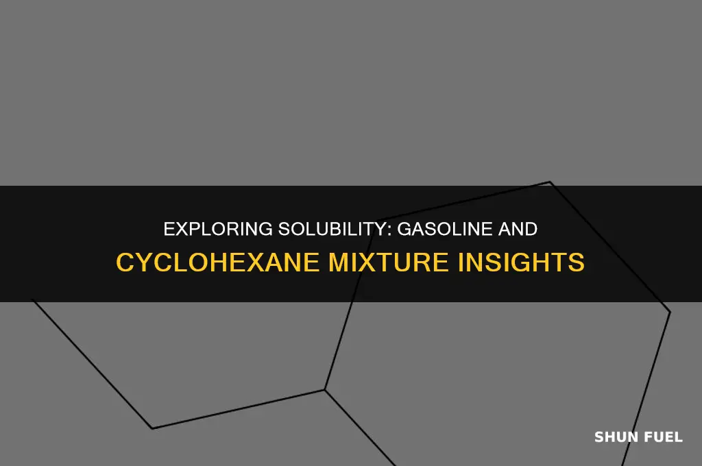 does gasoline dissolve in cyclohexane