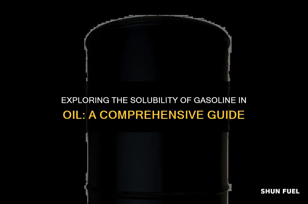 does gasoline dissolve in oil