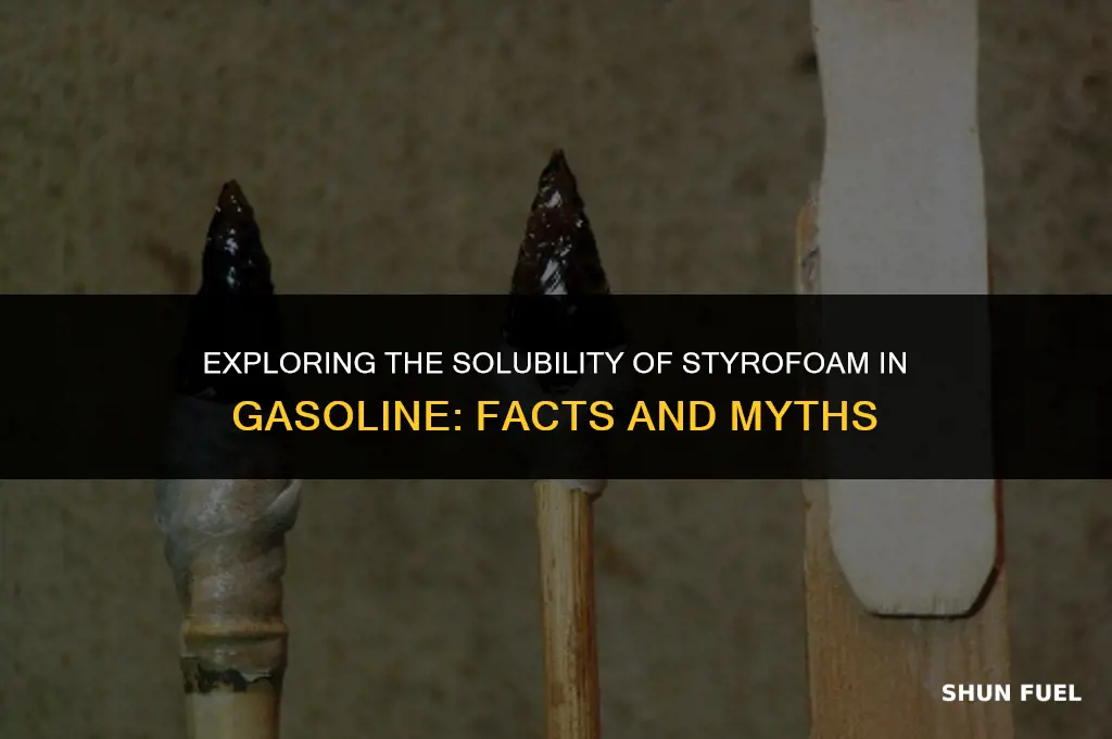 does gasoline dissolve styrofoam