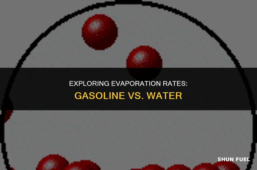 does gasoline evaporate faster than water