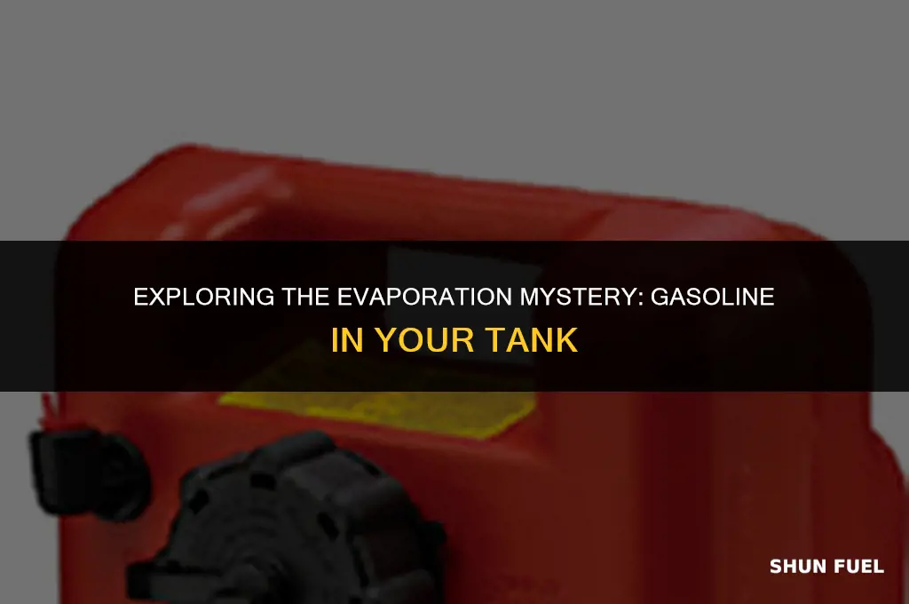 does gasoline evaporate in a gas tank