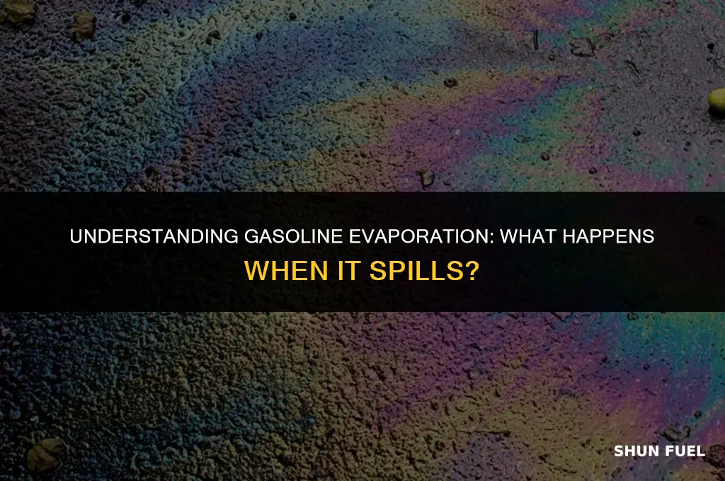 does gasoline evaporate on ground