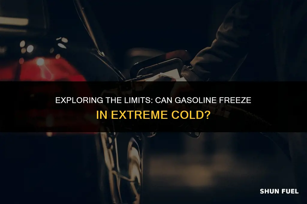 does gasoline ever freeze