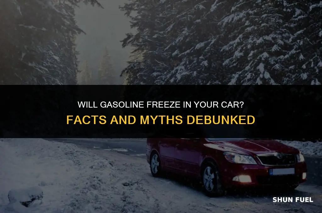 does gasoline freeze inside car
