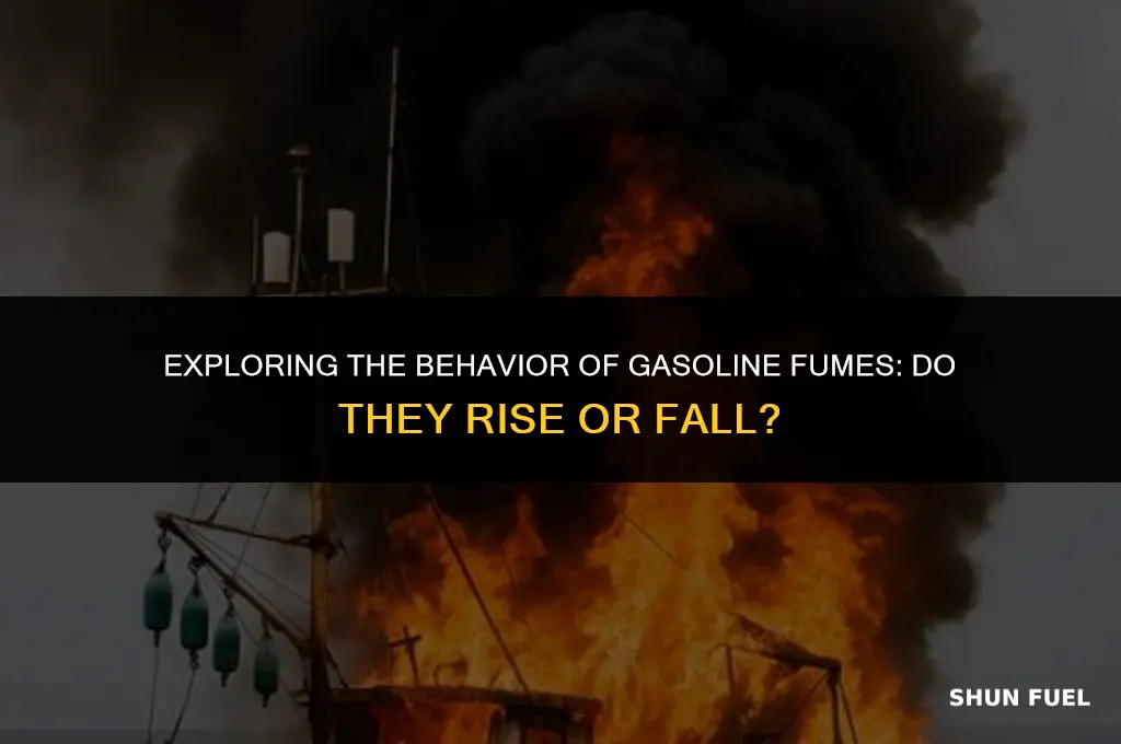 does gasoline fumes rise or fall
