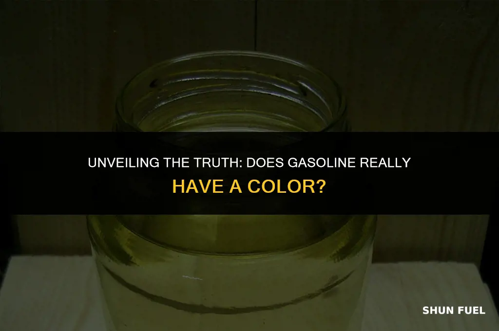 does gasoline have a color